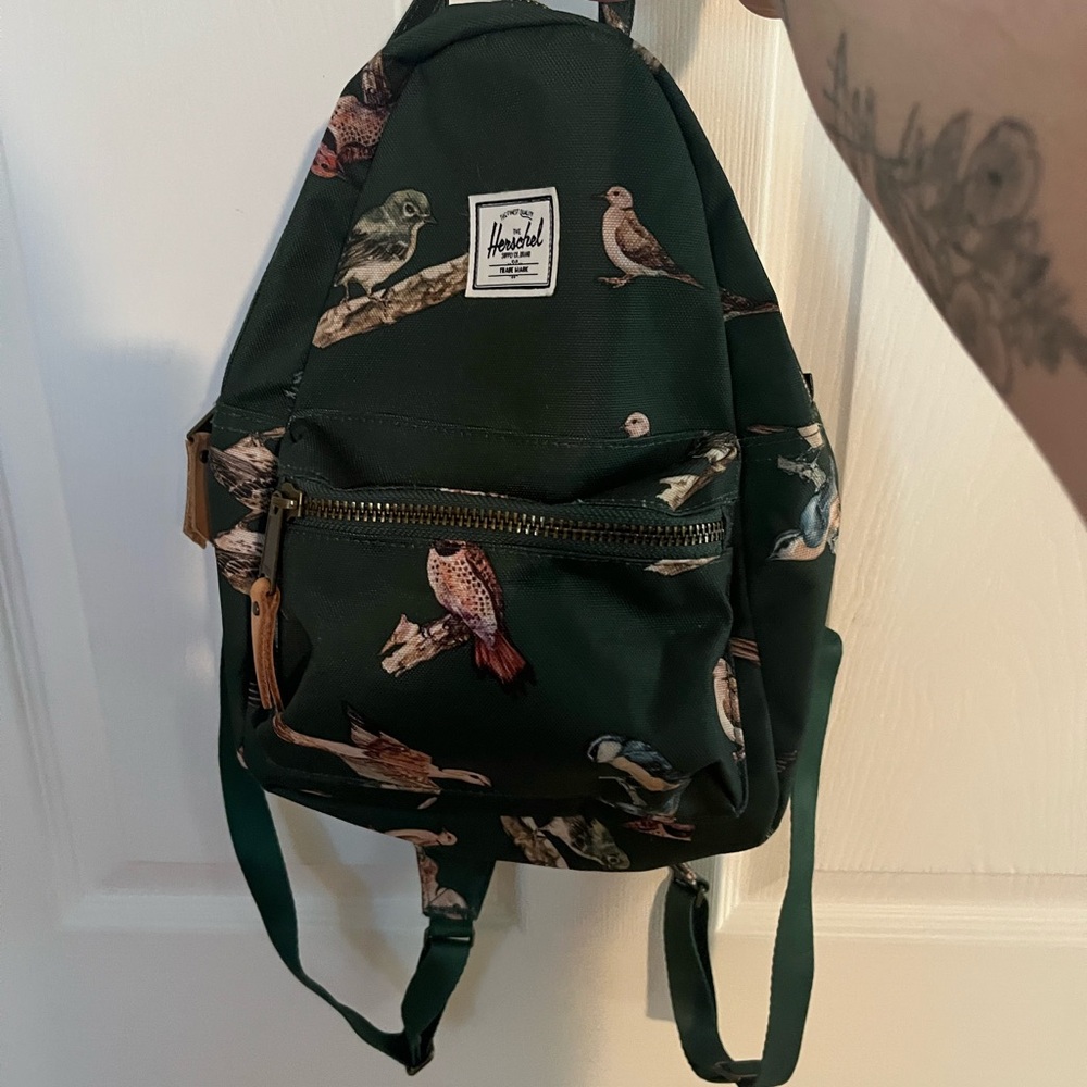 Herschel Supply Company Green Bird Print Mini Backpack